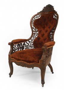 Victorian rosewood bergere arm chair 1