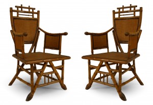 English victorian bamboo arm chairs