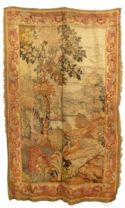 French aubusson floral wall hanging