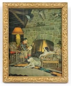 American print of country home