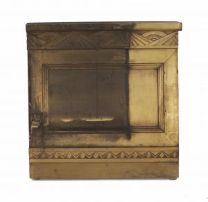 American art deco geometric store front plaque