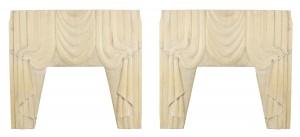 American victorian carved drapes