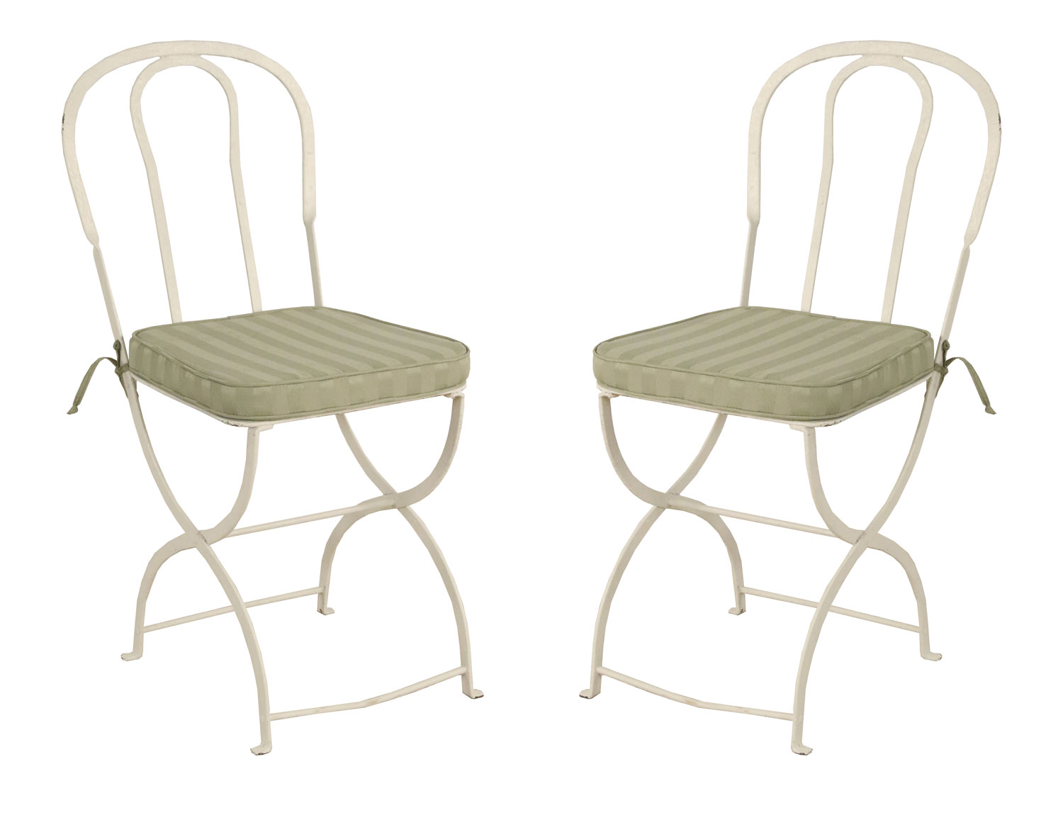 Outdoor continental iron hoop side chairs 1