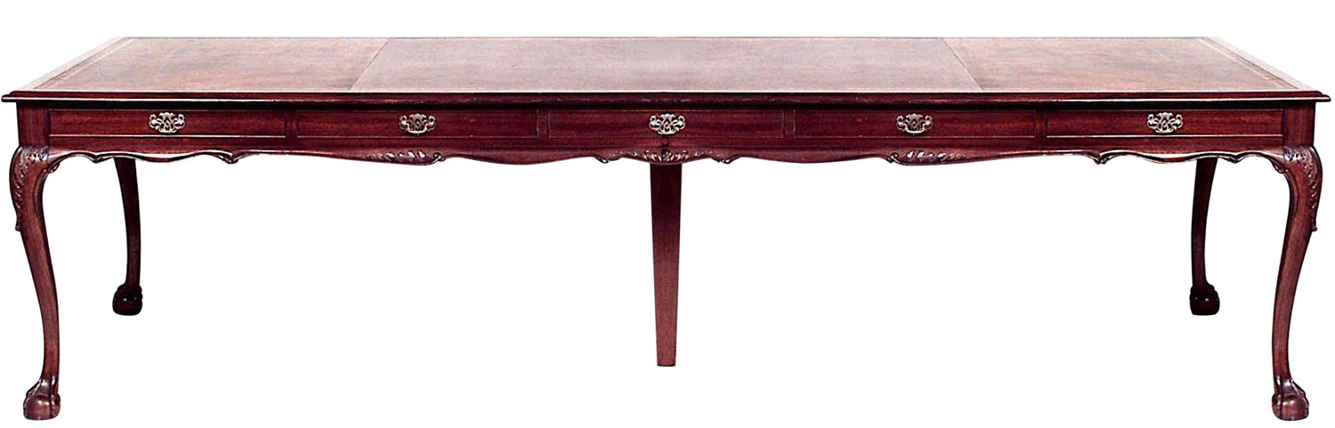 English chippendale style mahogany conference table 1