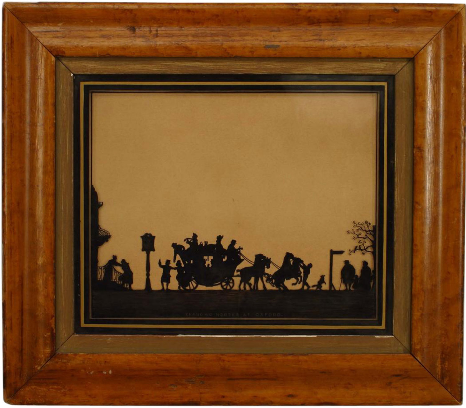 Victorian silhouette of coach and horses