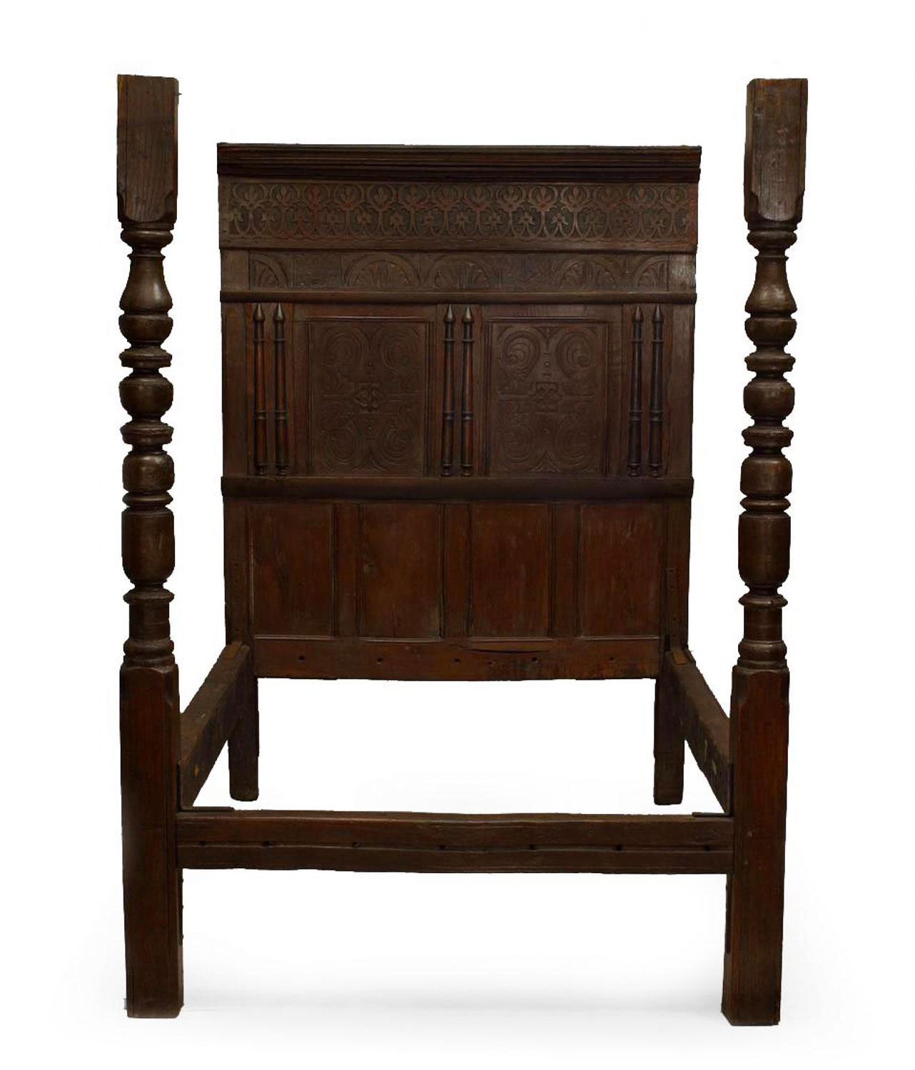 Italian renaissance walnut full bed