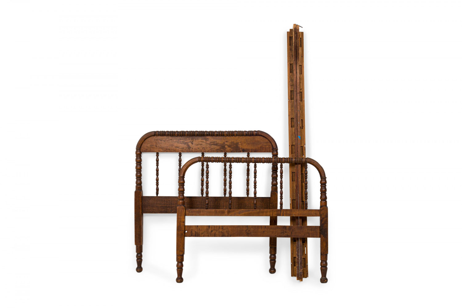 American victorian style walnut twin bed 3