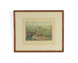 English victorian foxhunting engraving