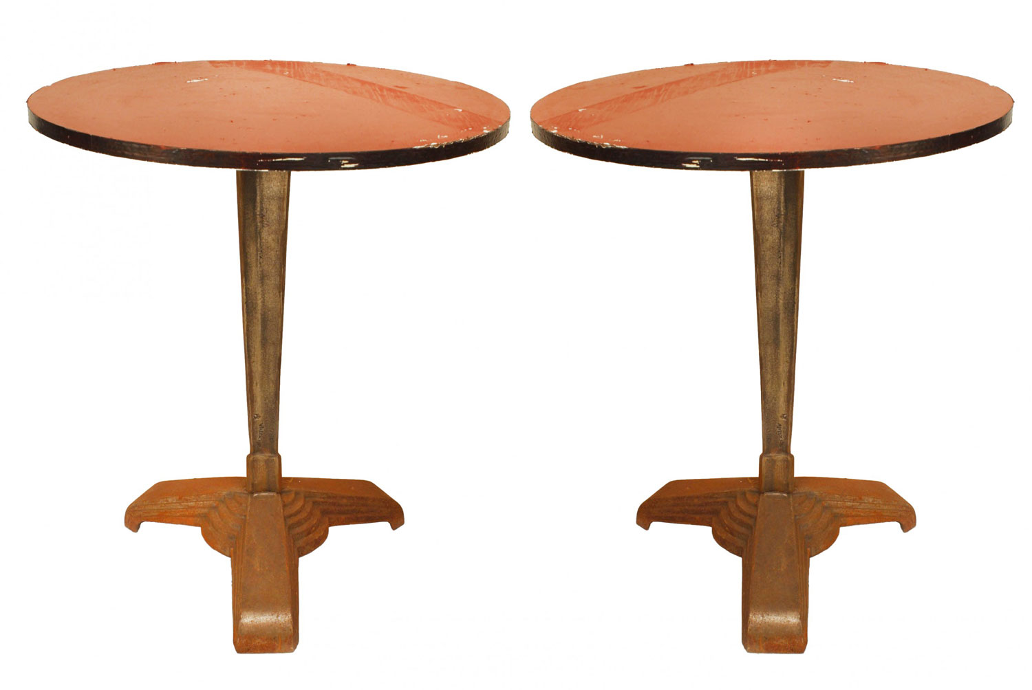 Outdoor art deco style chrome cafe table 1