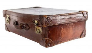 English brown leather valise 20