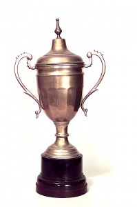 Mid century silver plate trophy 1