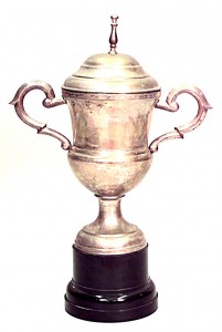 Mid century silver plate trophy