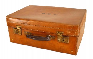 English brown leather valise 14