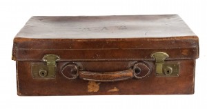 English brown leather valise 19