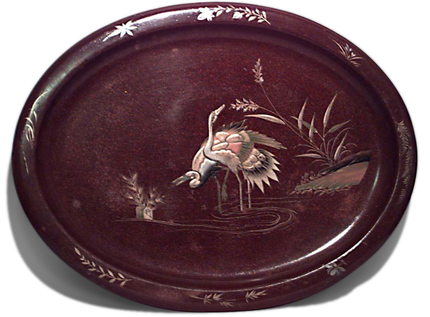 English regency brown lacquered tray 1