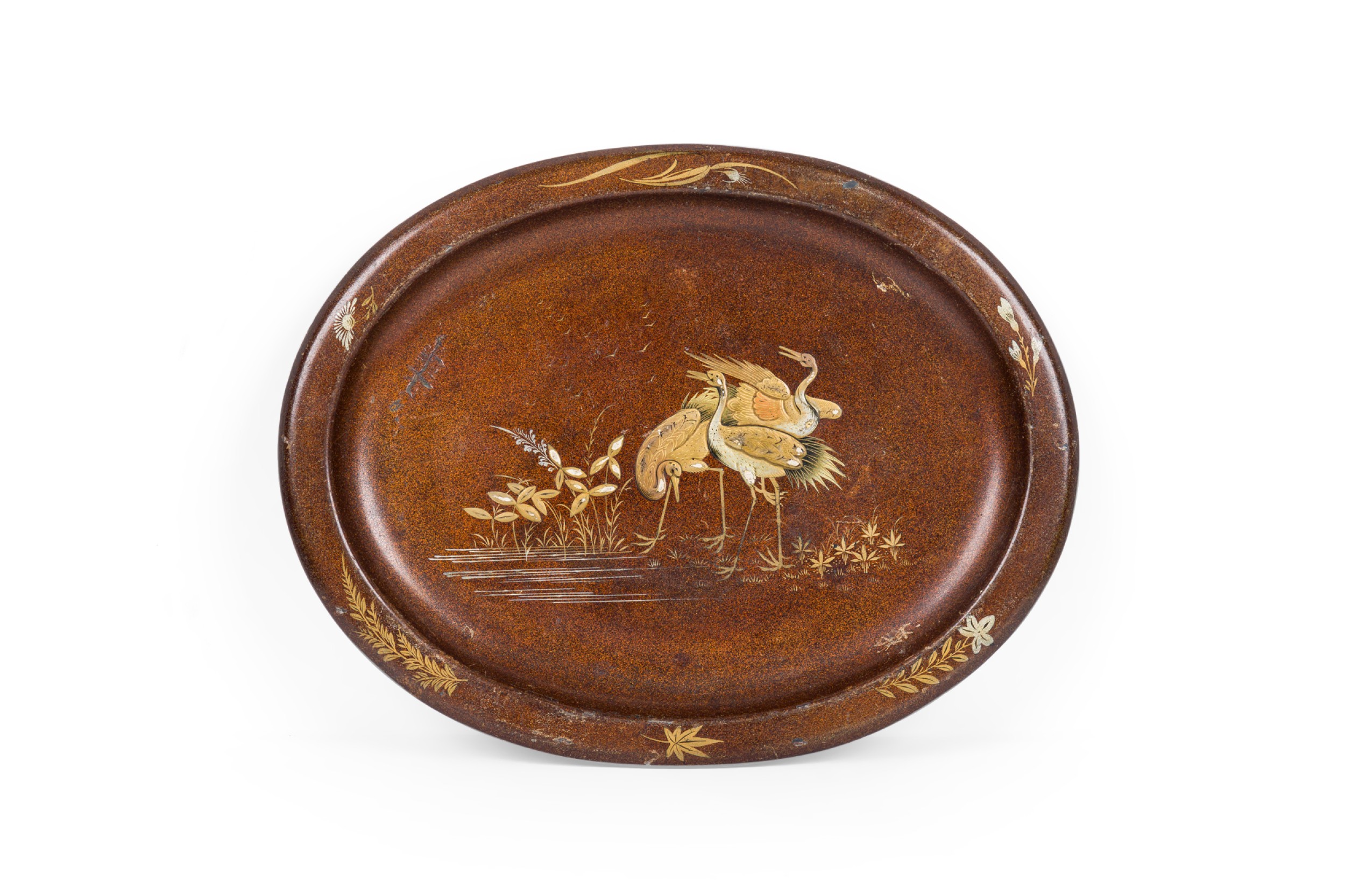 English regency brown lacquered tray 2