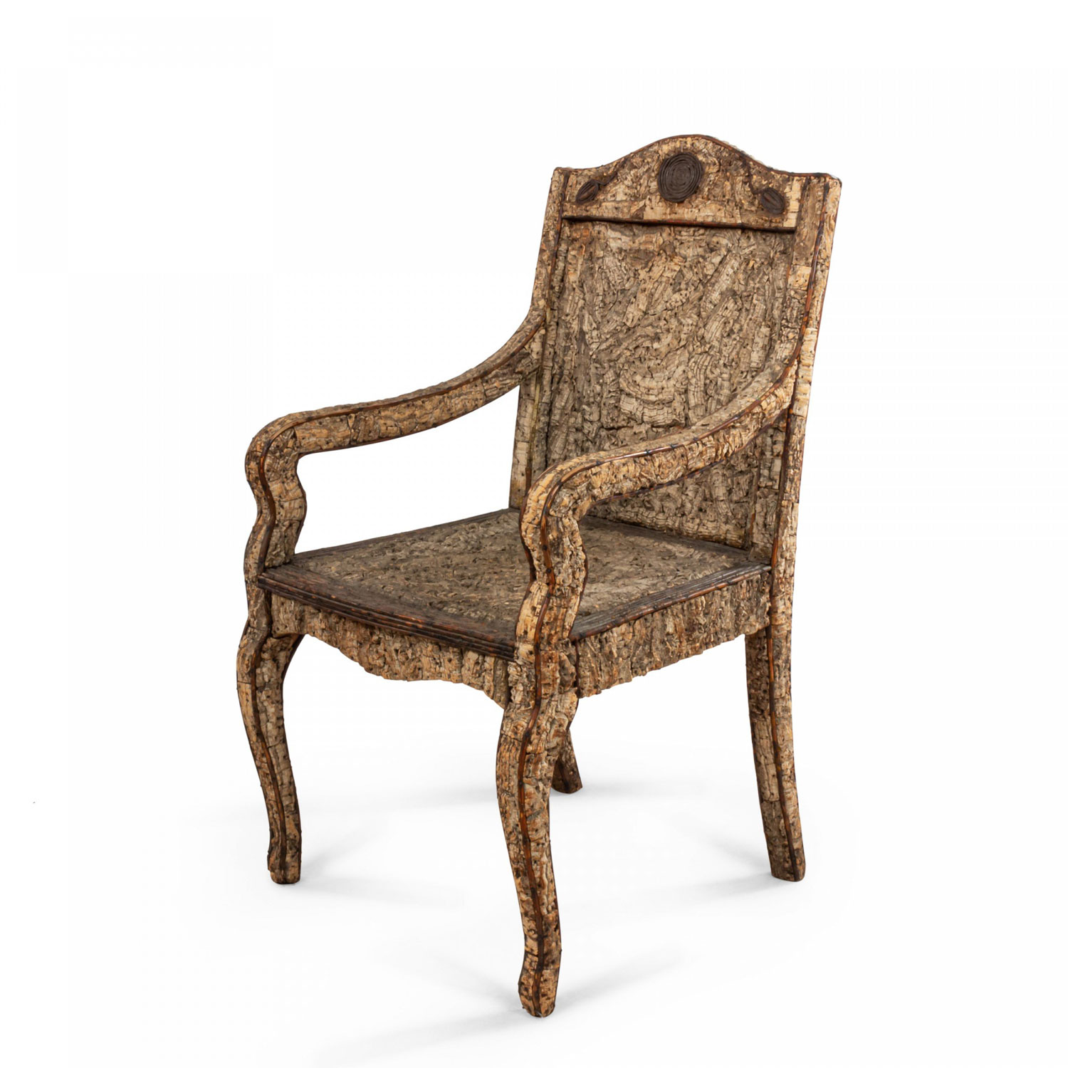 Neoclassic cork twig arm chair 1