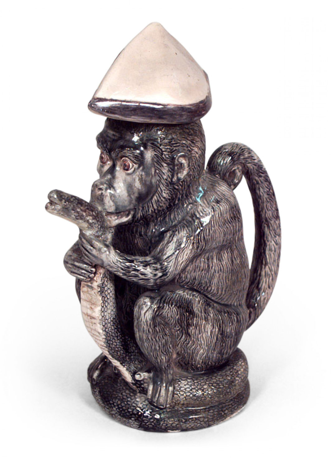 Victorian majolica porcelain monkey 1