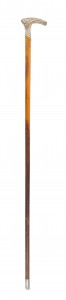 English victorian style wood and silver cane