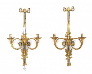 French louis xvi style bronze dore wall sconces 18