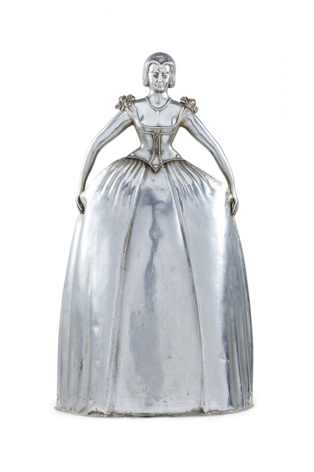 Art deco silver plated woman