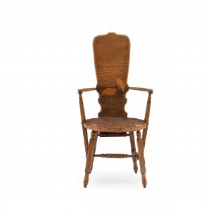 French provincial crane arm chair