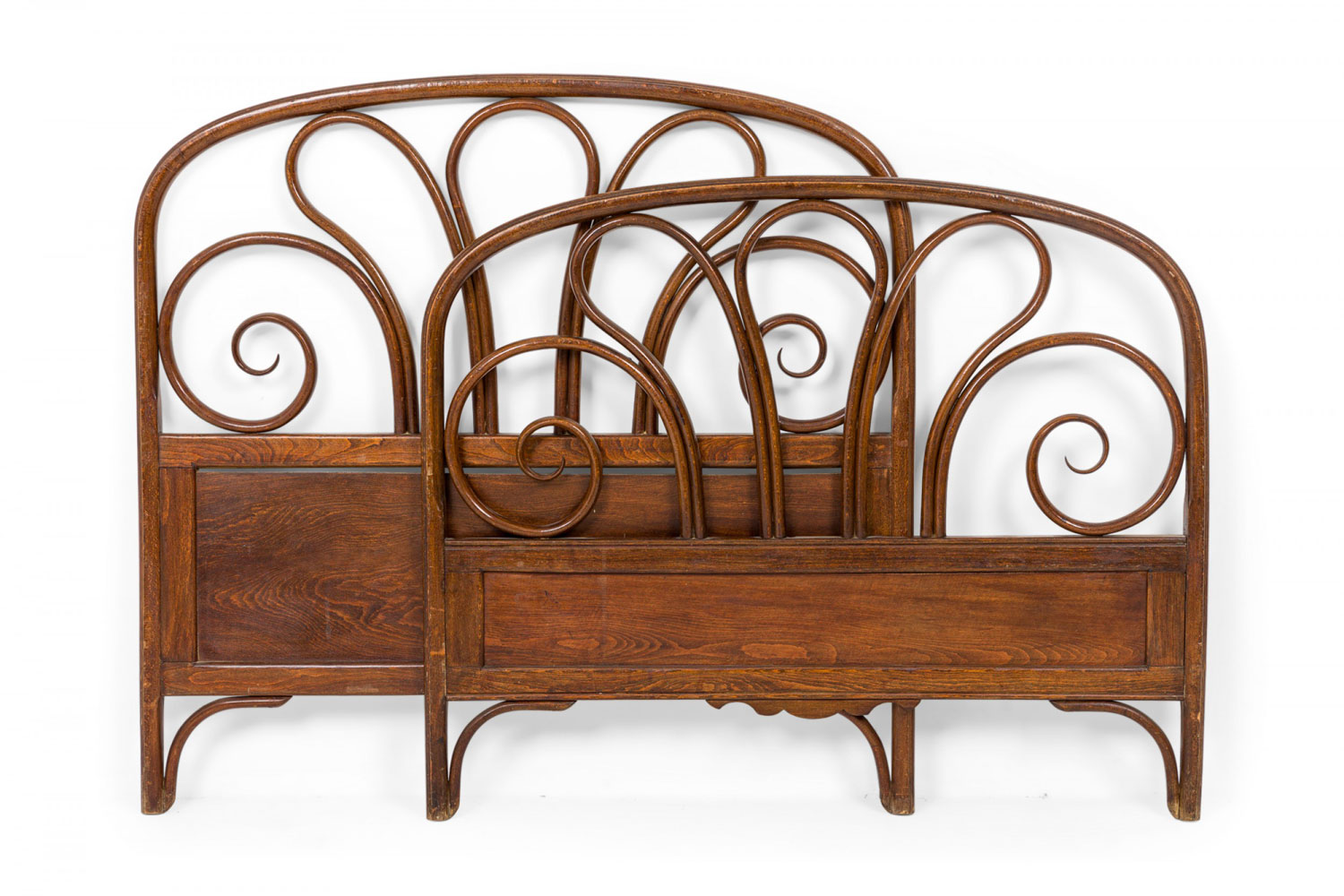 Walnut bentwood twin size bed 2