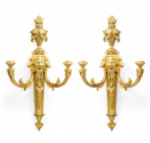 Lighting sconces french louis xvi bronze dore 054741 1