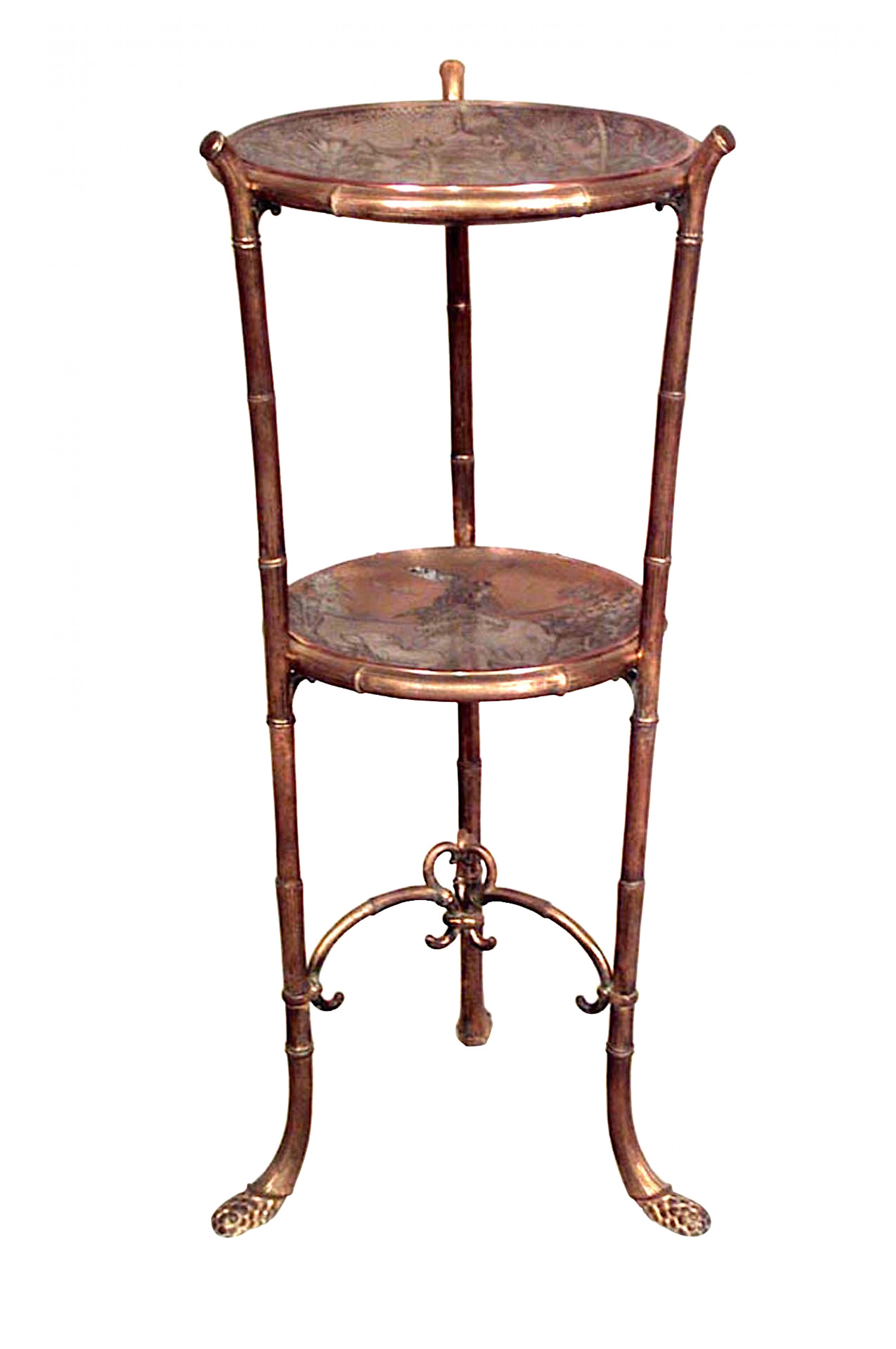 English regency silver 3 tier table