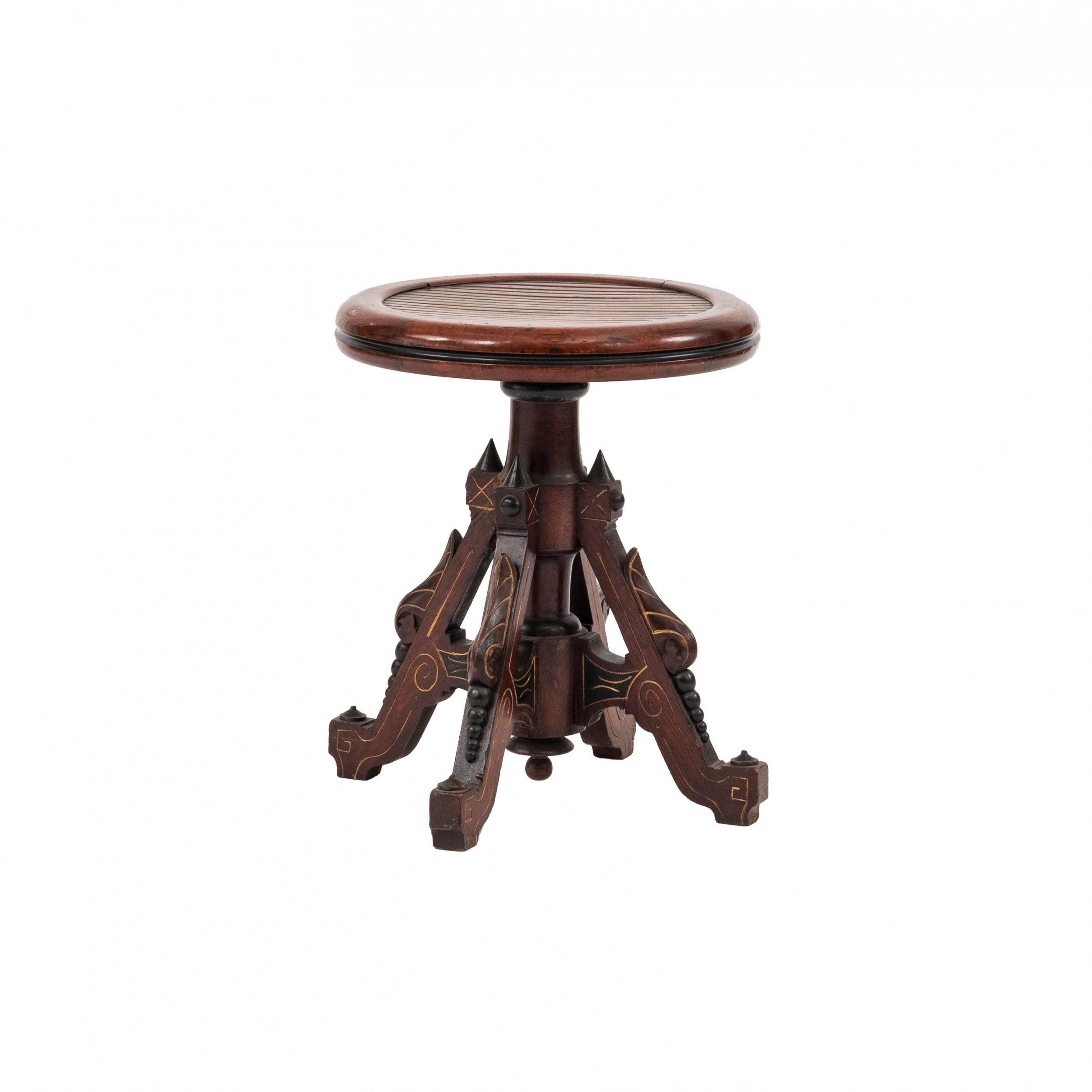 American victorian rosewood swivel stool
