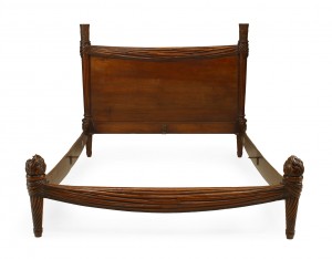 French louis xvi style walnut full bed