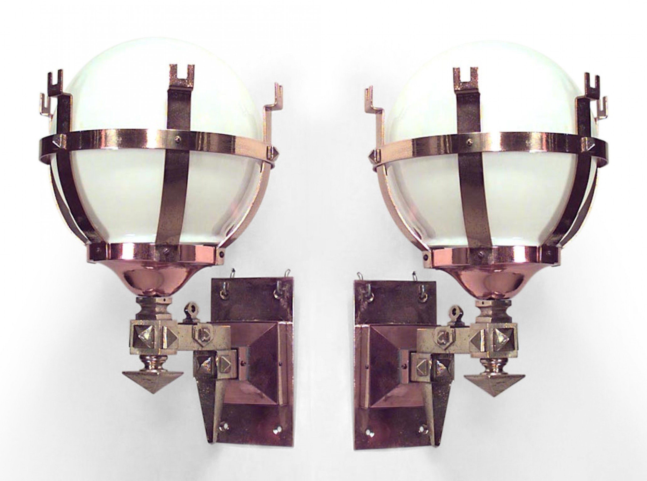 American mission bronze and copper wall sconces