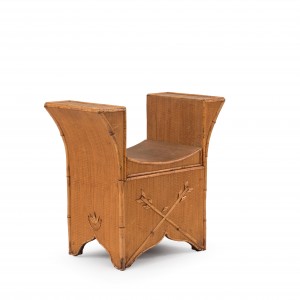 English victorian bamboo flip top bench