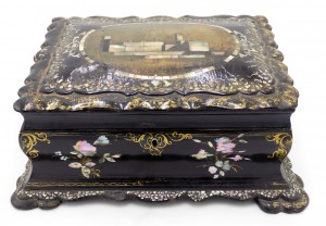 English victorian papier mache box 3