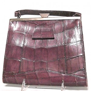 English art deco crocodile handbag