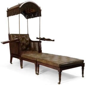 English regency style library arm chair