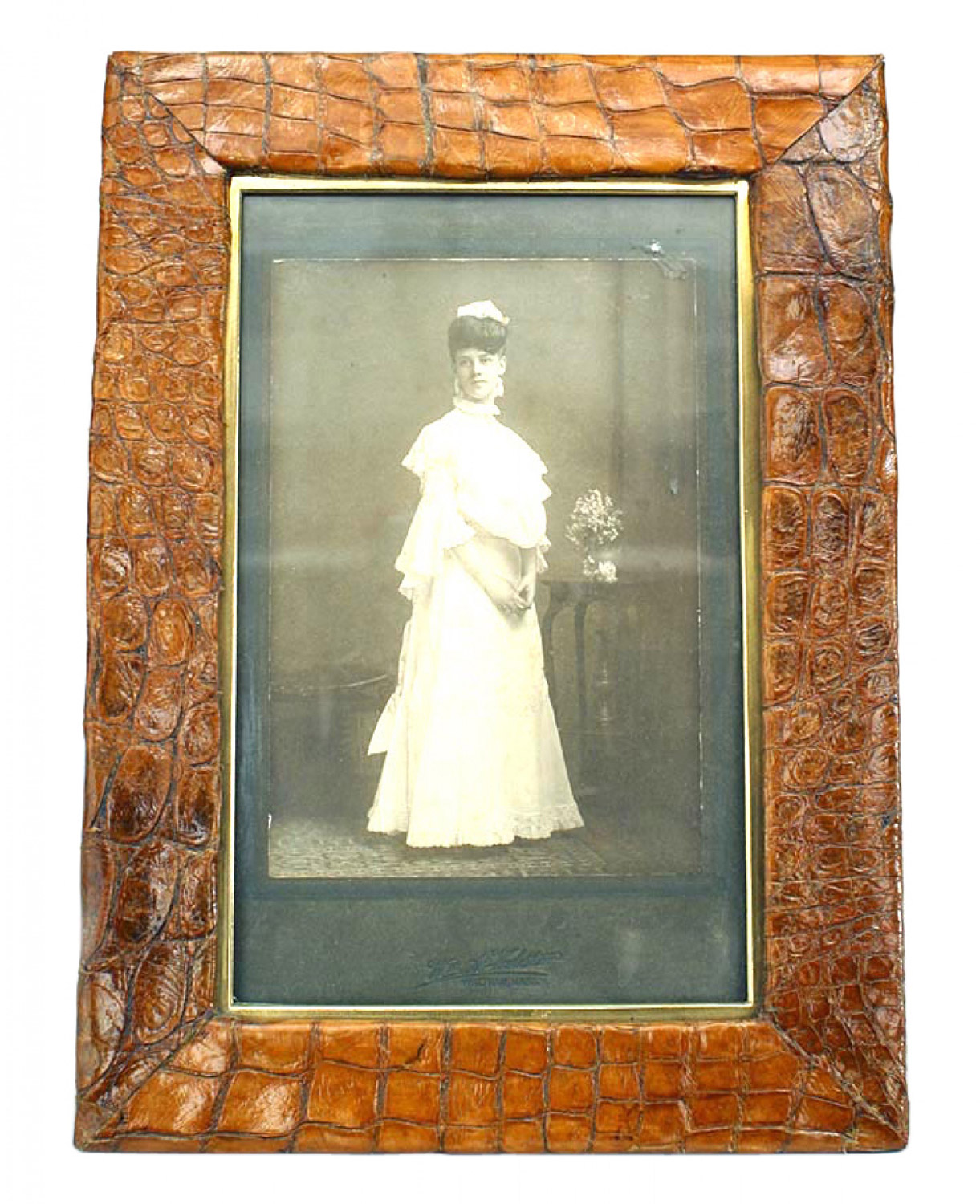 English brown crocodile picture frame 1