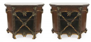 Rustic continental painted and gilt commodes 1