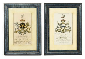 English georgian coat of arms engravings