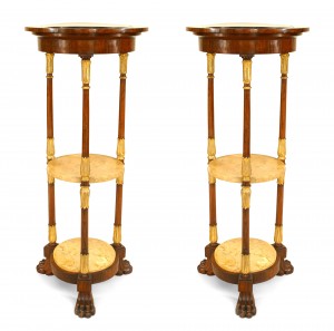 Pair english regency rosewood pedestals