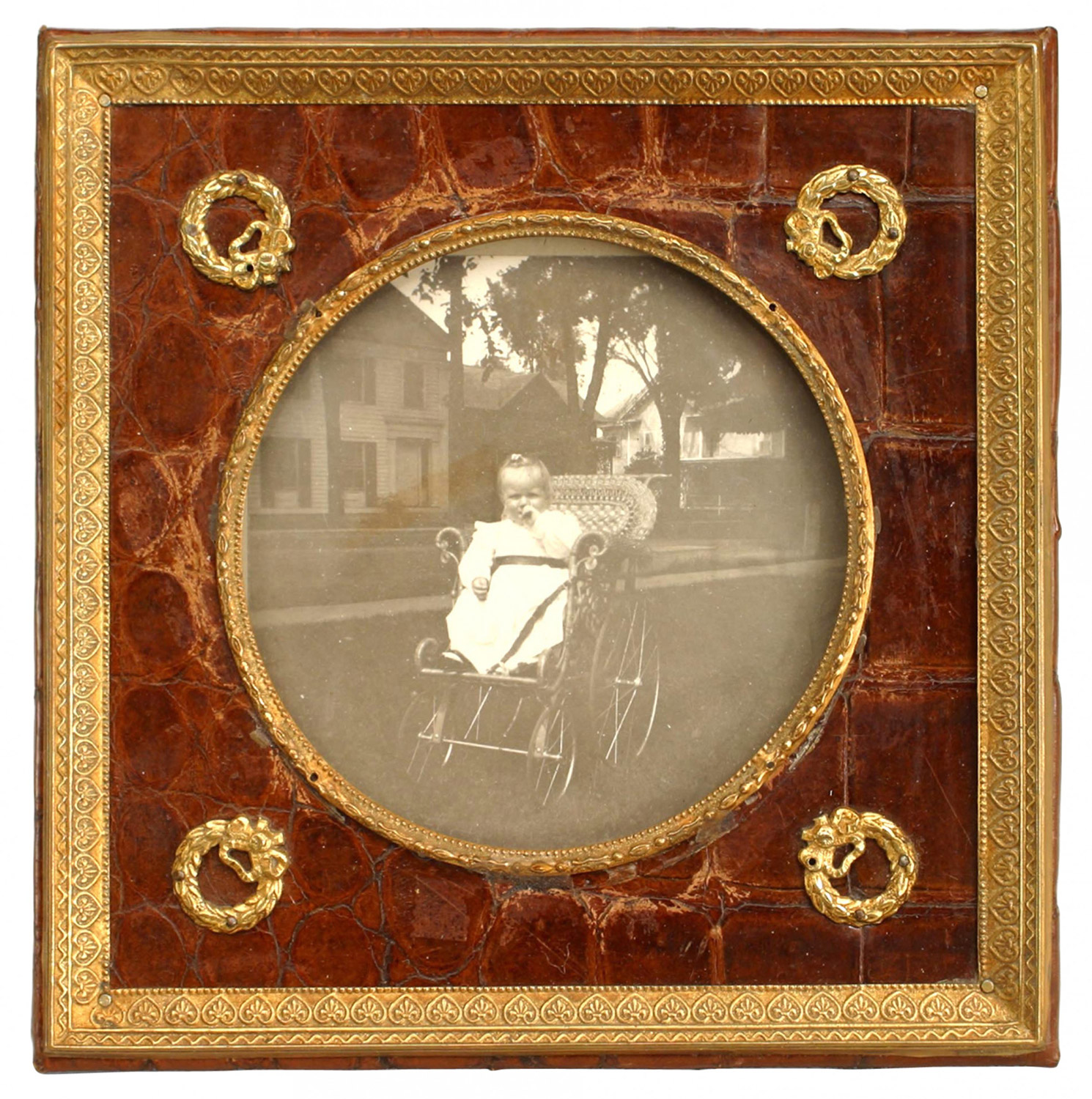 English brown crocodile picture frame 7