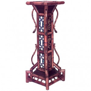 Bamboo large square pedestal