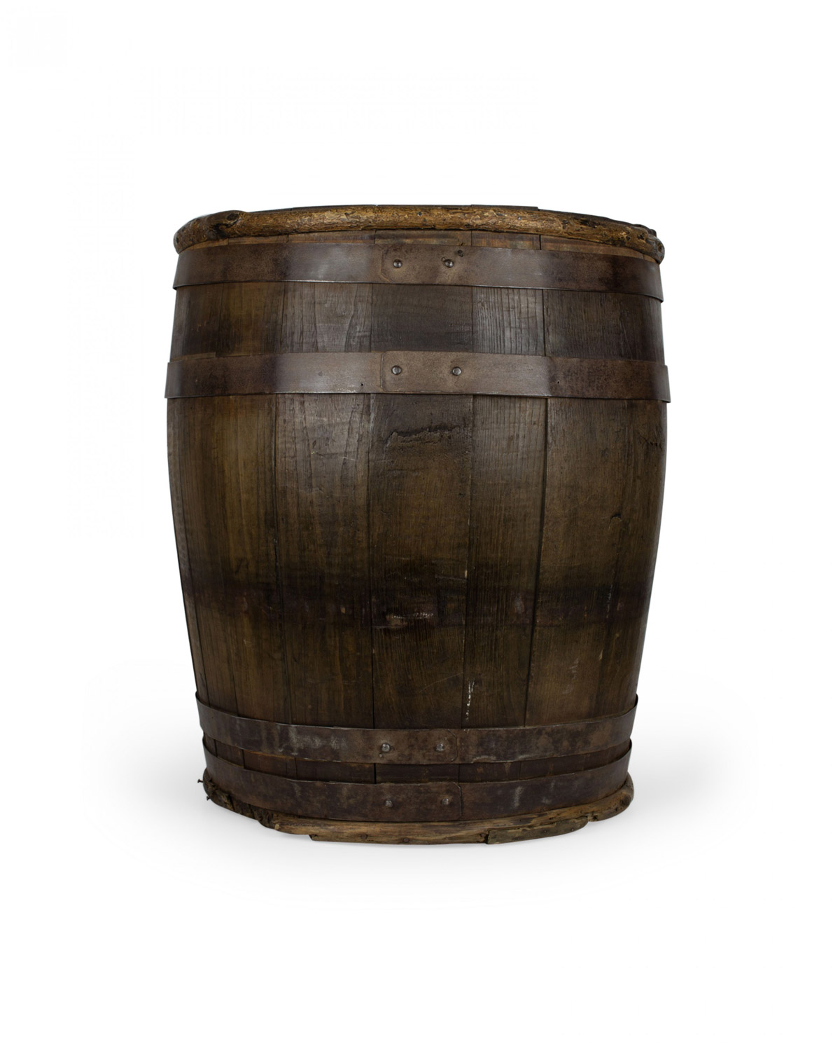 French provincial oak barrel umbrella stand