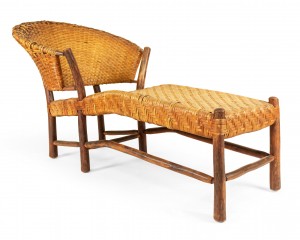 American rustic old hickory chaise lounge