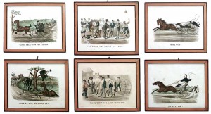 American victorian figures and horses lithographs