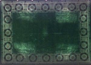 English arts crafts green table cover 1