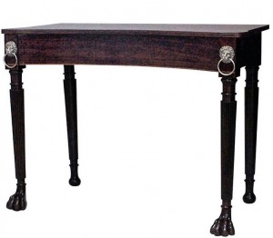 English regency mahogany console table 4