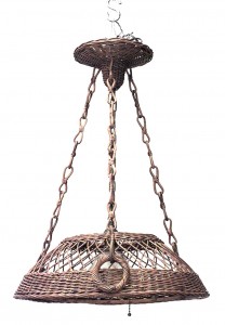 American mission wicker chandelier