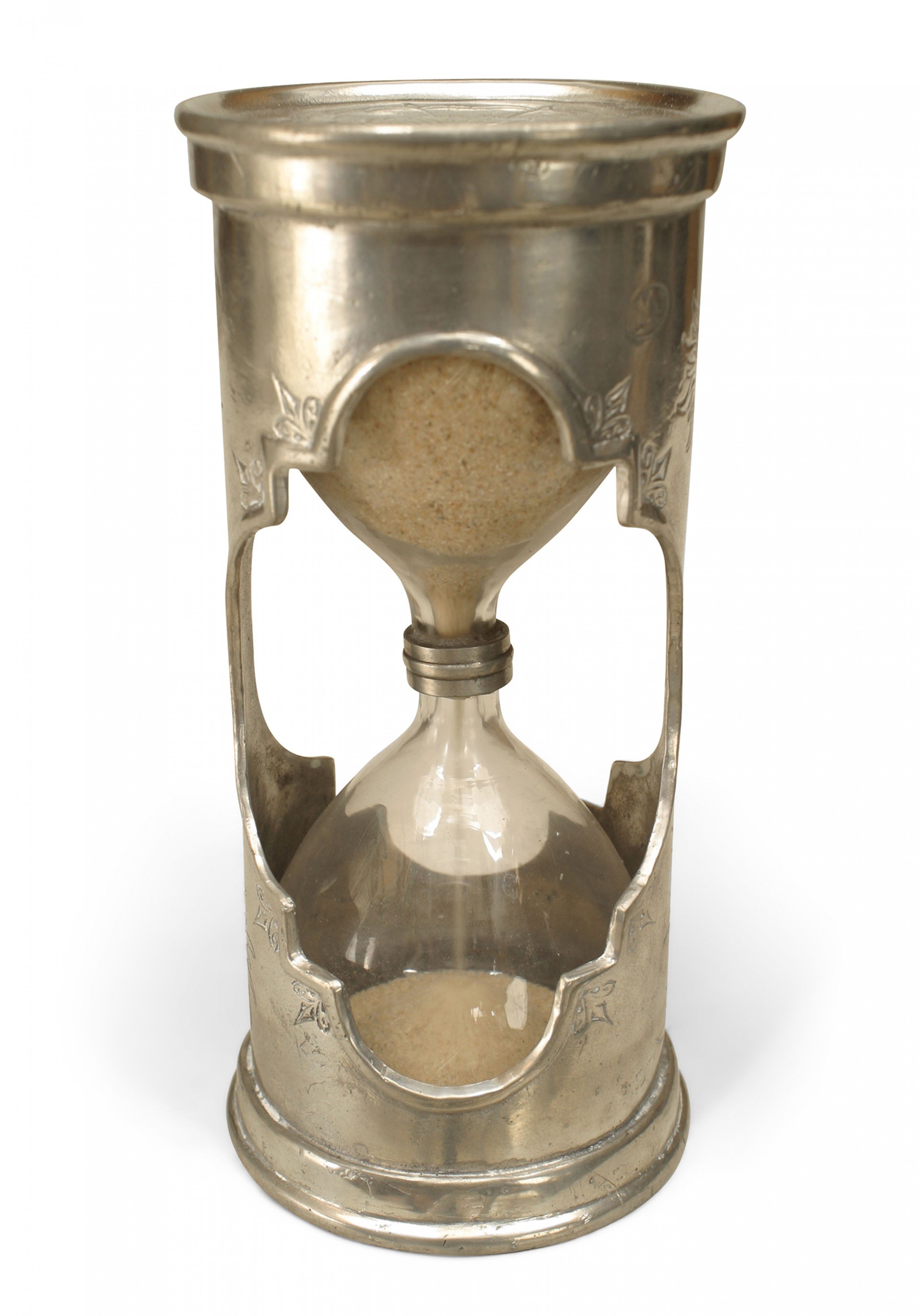 English renaissance pewter hour glass 1