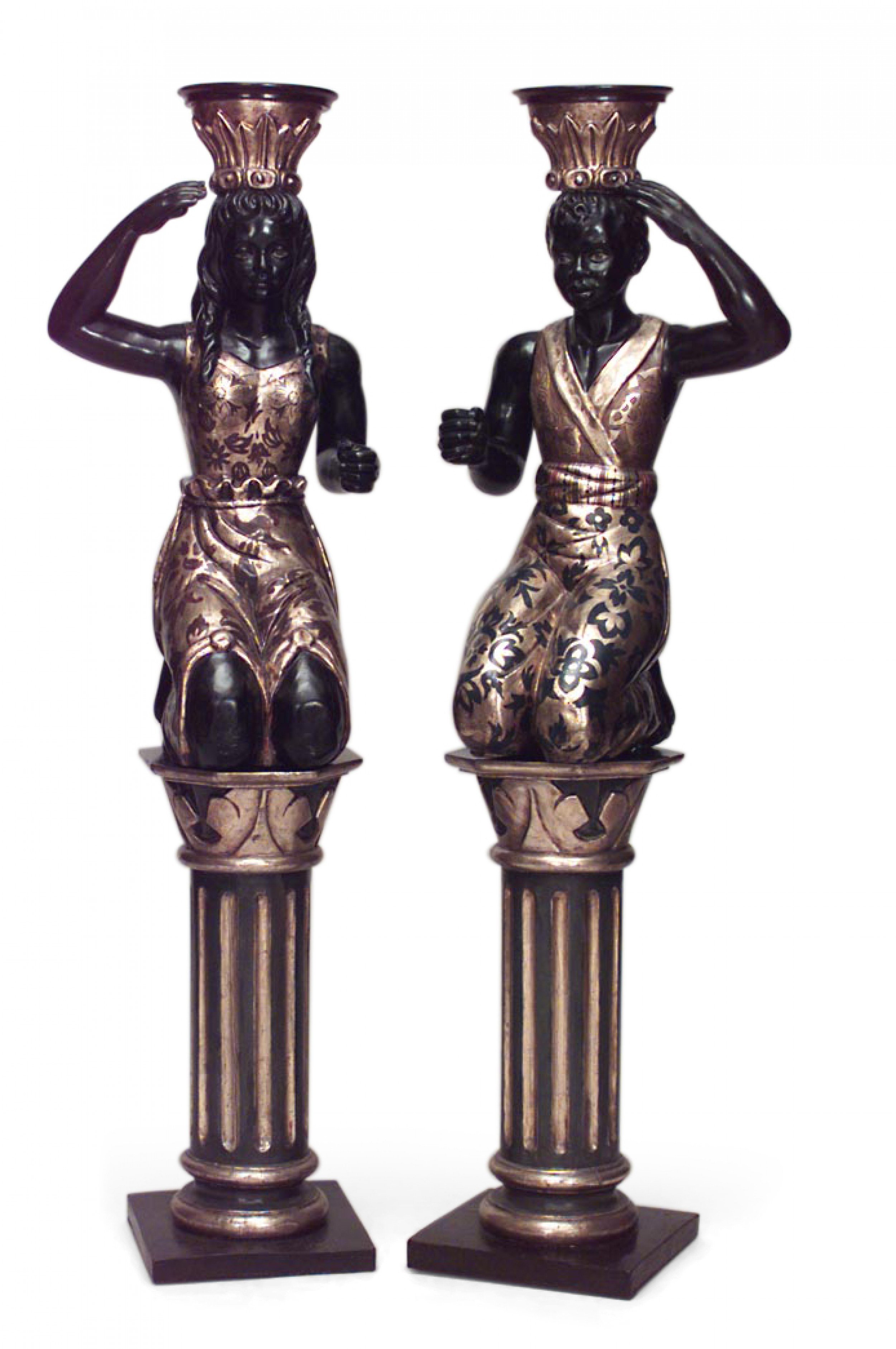 Italian venetian polychromed figures